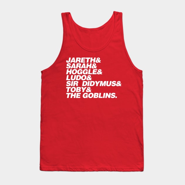 The Labyrinth Names List Tank Top by darklordpug